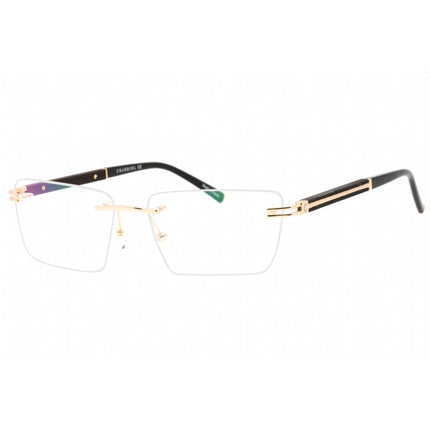 Charriol Men's Eyeglasses - Shiny Gold/Black Metal Rectangular Frame | PC75118 C03 ,