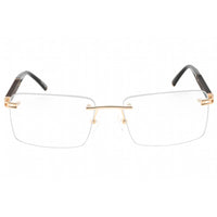 Charriol Men's Eyeglasses - Shiny Gold/Black Metal Rectangular Frame | PC75118 C03 ,