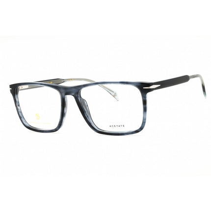 David Beckham Men's Eyeglasses - Striped Blue Plastic Square Frame | DB 1124 0AVS 00 ,