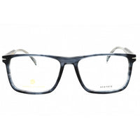 David Beckham Men's Eyeglasses - Striped Blue Plastic Square Frame | DB 1124 0AVS 00 ,