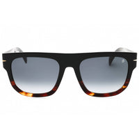 David Beckham Women's Sunglasses - Black Horn Plastic Square Frame | DB 7044/S 37N 9O ,