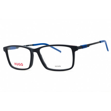 Hugo Men's Eyeglasses - Matte Blue Plastic Rectangular Full Rim | HG 1102 0FLL 00 ,