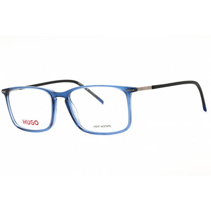 Hugo Men's Eyeglasses - Blue Plastic Square Shape Full Rim Frame | HG 1231 0PJP 00 ,