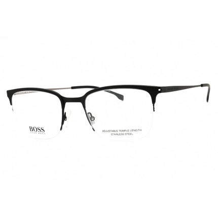 Hugo Boss Men's Eyeglasses - Matte Black Metal Rectangular Frame | BOSS 1244 0003 00 ,