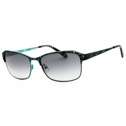 Liz Claiborne Women's Sunglasses - Black Teal Metal Cat Eye Frame | L 577/S 0ETJ 9O ,