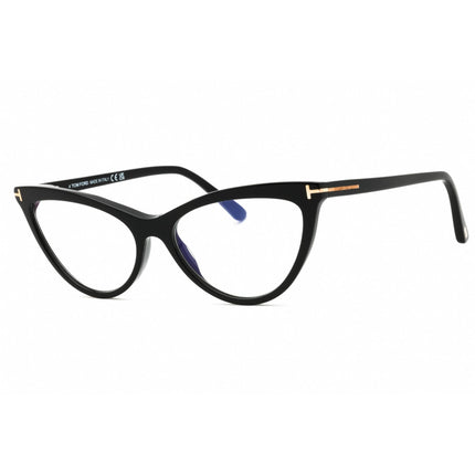 Tom Ford Women's Eyeglasses - Shiny Black Acetate Cat Eye Full Rim | FT5896-B 001 ,