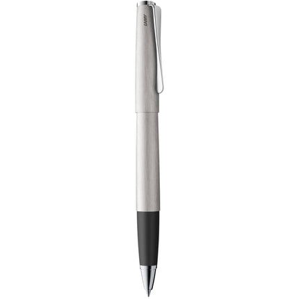 Lamy Rollerball Pen - Studio Brushed Stainless Steel Barrel with Black Grip | L365 ,