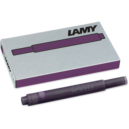 Lamy Ink Cartridges - T10 Blackberry Fountain Pen Long-Lasting, Pack of 5 | LT10VBB ,