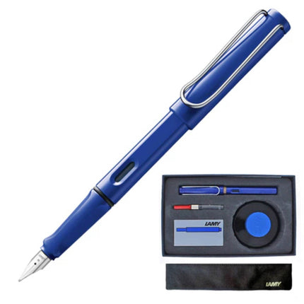 Lamy Gift Set - Safari Blue Nib Fountain Pen and 50ml Bottled Ink | LNGSISBL ,