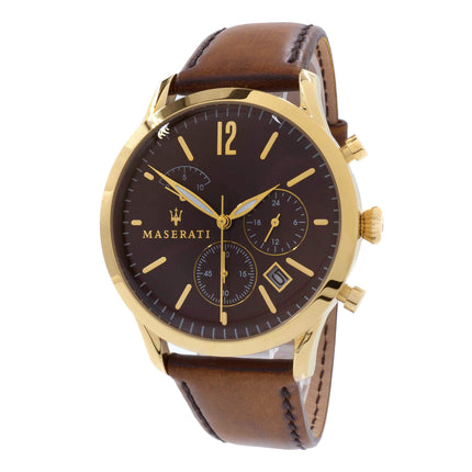 Maserati Men's Chronograph Watch - Tradizione Quartz Brown Dial | R8871625001 ,
