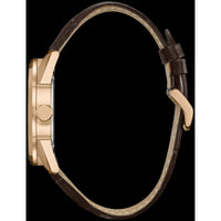 Citizen Men's Watch - Classic Eco-Drive Ivory Dial Brown Leather Strap | AW0082-01A ,