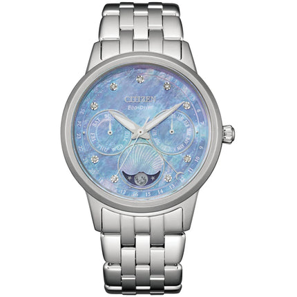 Citizen Women's Watch -Calendrier Moon-Phase Dial Silver Tone Bracelet | FD0000-52N ,