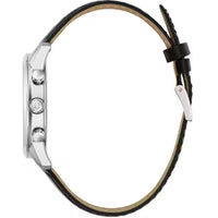 Bulova Men's Watch - Sutton Quartz Chronograph Black Dial Leather Strap Date | 96B403 ,