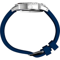 Timex Men's Watch - Dress Blue Dial Silver Tone Case Silicone Strap | TW2W60500 ,