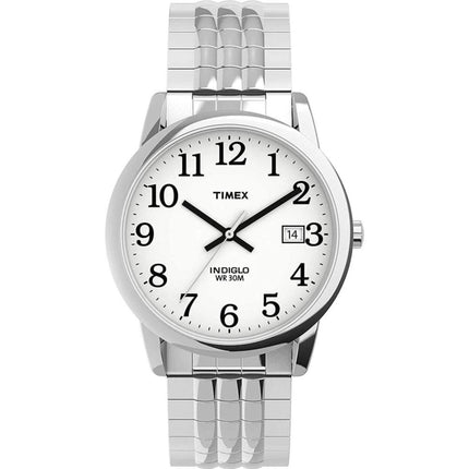 Timex Men's Watch - Easy Reader White Dial Stainless Steel Bracelet | TW2U09000 ,