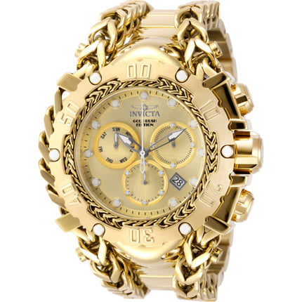 Invicta Men's Watch - Gladiator Quartz Chronograph Gold Dial Steel Bracelet | 48610 ,