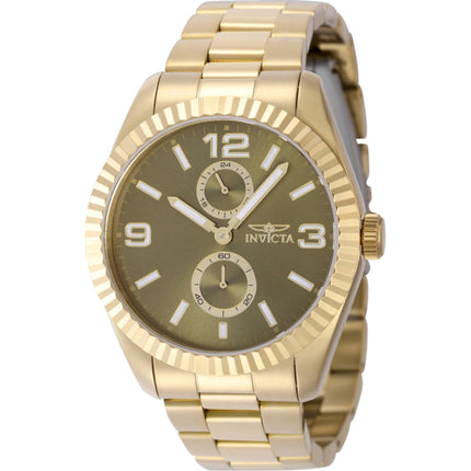 Invicta Men's Watch - Specialty Quartz Green Dial Yellow Gold Steel Bracelet | 49530 ,