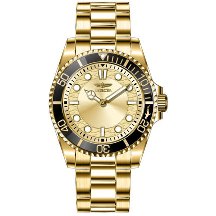 Invicta Men's Watch - Pro Diver Quartz Gold Dial Yellow Gold Steel Bracelet | 49700 ,
