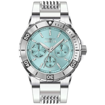 Invicta Women's Watch - Aviator Light Blue Dial White and Silver Tone Strap | 49891 ,