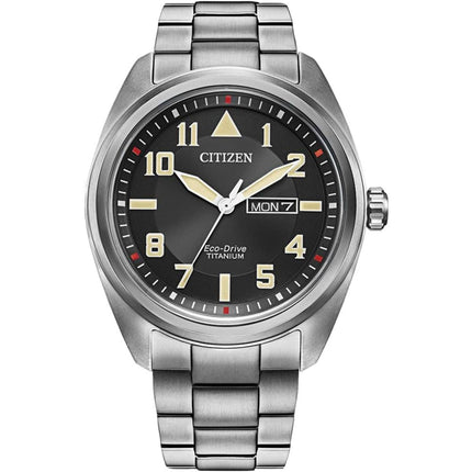 Citizen Men's Watch - Garrison Eco-Drive Black Dial Titanium Case | BM8560-53E ,