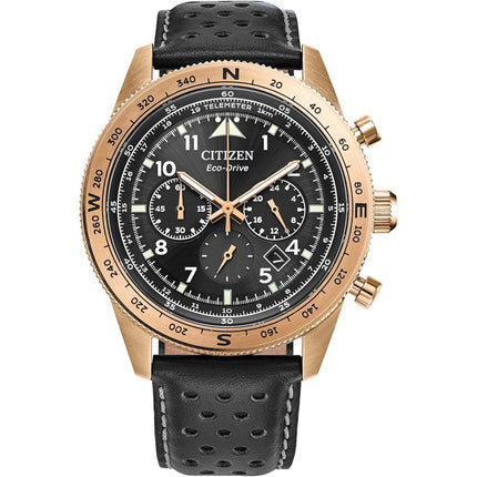 Citizen Men's Watch - Weekender Chronograph Rose Gold Case Black Dial | CA4553-01E ,