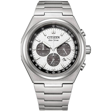 Citizen Men's Watch - Zenshin Eco-Drive White Dial Titanium Bracelet | CA4610-85A ,