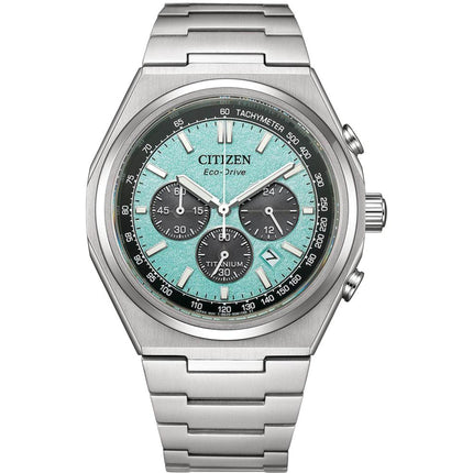 Citizen Men's Watch - Zenshin Eco-Drive Light Blue Dial Bracelet | CA4610-85M ,