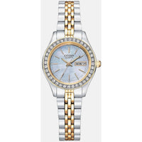 Citizen Women's Watch - Quartz Blue MOP Dial Two Tone Bracelet | EQ0539-56Y ,