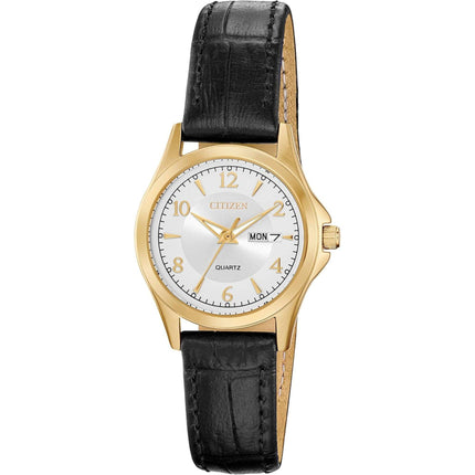 Citizen Women's Watch - Dress Quartz Silver Tone Dial Black Strap | EQ0593-26A ,