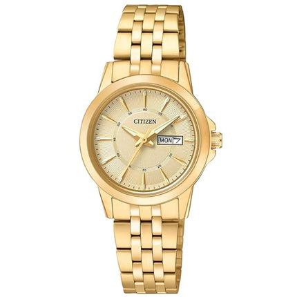 Citizen Women's Watch - Quartz Yellow Gold Stainless Steel Bracelet | EQ0603-59P ,