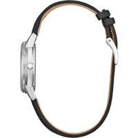 Citizen Women's Watch - Classic Eco-Drive Blue Dial Black Leather Strap | FE1087-01L ,