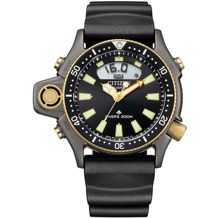Citizen Men's Watch - Promaster Aqualand Ana-Digi Black Rubber Strap | JP2008-06E ,