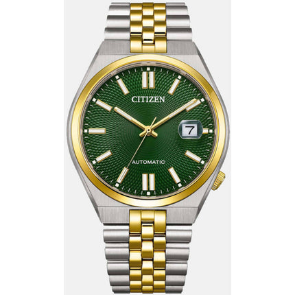 Citizen Men's Watch - Tsuyosa 60 Automatic Green Dial Two Tone Bracelet | NK0024-54X ,