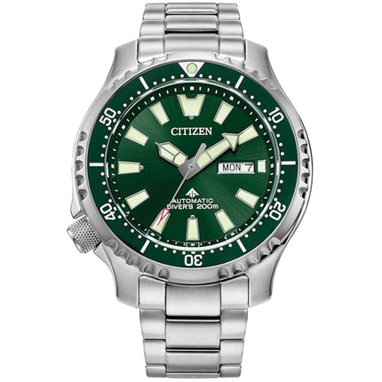 Citizen Men's Watch - Promaster Dive Automatic Green Dial Bracelet | NY0151-59X ,