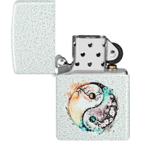 Zippo Windproof Pocket Lighter - Floral Yin And Yang Design Glacier Finish | 46249 ,