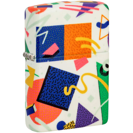 Zippo Windproof Pocket Lighter - Throwback Pattern Design Multi Color Finish | 46286 ,
