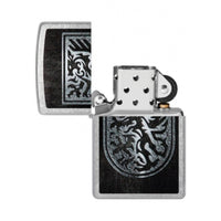 Zippo Windproof Lighter - Dragon Shield Design Classic Street Chrome Finish | 48730 ,