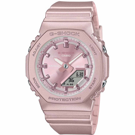 Casio Women's Dive Watch - G-Shock Quartz Ana-Digi Pink Resin Strap | GMAP2100ST-4A ,