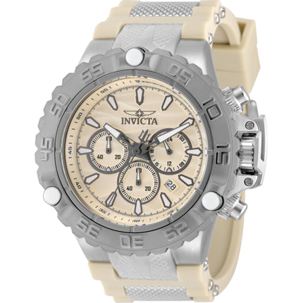 Invicta Men's Watch - Subaqua Poseidon Quartz Chrono Silver and Ivory Strap | 48558 ,