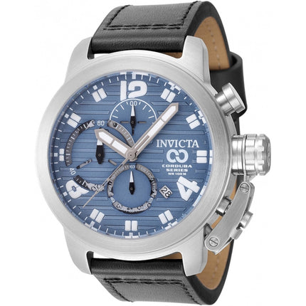 Invicta Men's Watch - Corduba Quartz Transparent and Blue Dial Black Strap | 48953 ,
