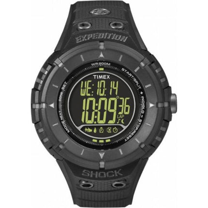 Timex Men's Dive Watch - Expedition Digital Alarm Black Dial Resin Strap | T49928 ,