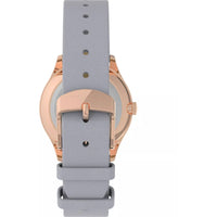 Timex Women's Watch Quartz Rose Gold Case White Dial Grey Leather Strap TW2V49400 ,