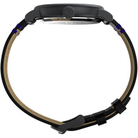 Timex Men's Watch - Waterbury Quartz Analog Round Black Dial Leather Strap | TW2V67600 ,