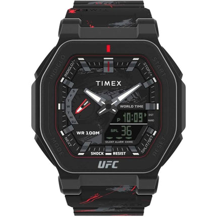 Timex Men's Watch - UFC Colossus Quartz Ana-digi Black Dial Resin Strap | TW2V85300 ,