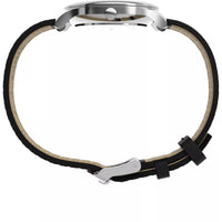 Timex Women's Watch - Easy Reader Quartz White Dial Black Leather Strap | TW2W15900 ,