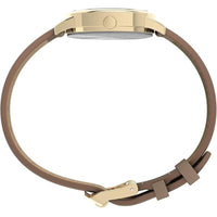 Timex Women's Watch - Easy Reader Quartz White Dial Brown Leather Strap | TW2W32400 ,