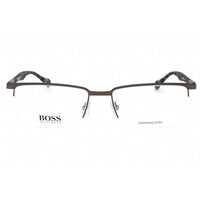 Hugo Boss Men's Eyeglasses - Matt Ruthenium Grey Half Rim Frame | BOSS 0829 0Z2F 00 ,