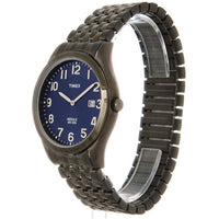 Timex Men's Watch - Woodcrest Drive Quartz Blue Dial Black Bracelet | T2P203 ,