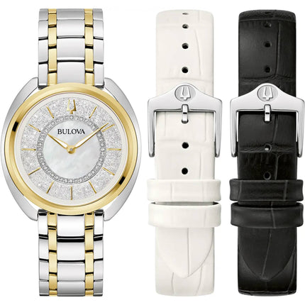 Bulova Women's Watch - Duality Diamond Mother of Pearl Dial Two Tone Bracelet | 98X134 ,