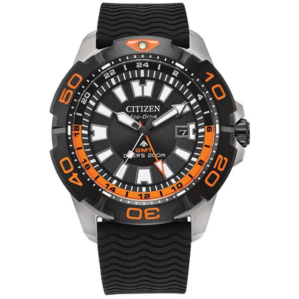 Citizen Men's Dive Watch - Promaster Sea Dual-Time GMT Black Dial Strap | BJ7129-05E ,